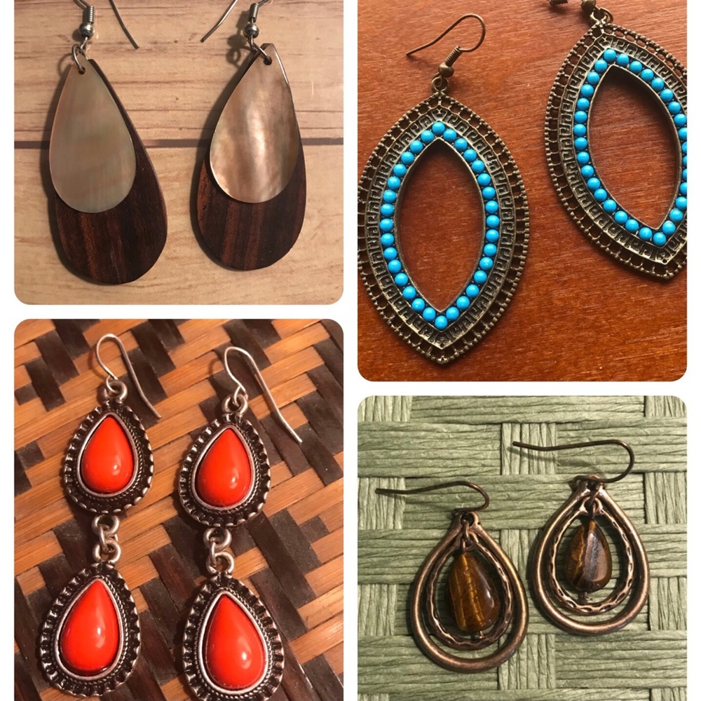Lot of 4 pairs of earrings